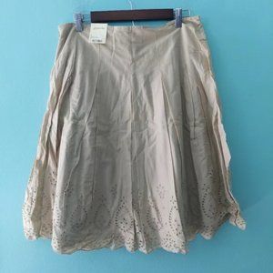 St. John's Bay Tan Cotton Midi Skirt 12